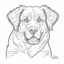 bernese mountain dog tattoo design idea