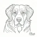 bernese mountain dog tattoo design idea