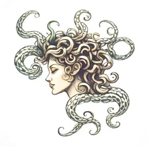 medusa head tattoo design idea