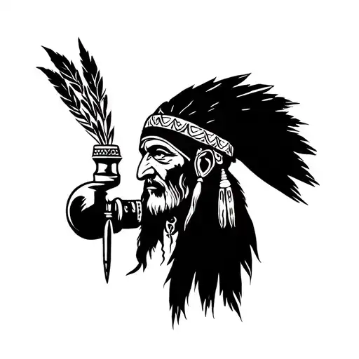 Native American plumber tattoo design idea