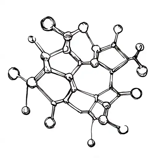 Testosterone molecule tattoo design idea