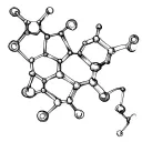 Testosterone molecule tattoo design idea