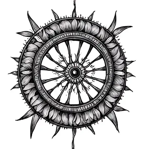 Gypsy Wheel tattoo design idea