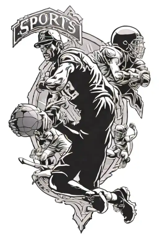 sports family religion past present future tattoo design idea