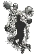 sports family religion past present future tattoo design idea