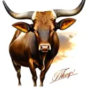 Texas longhorn realistic tattoo tattoo design idea