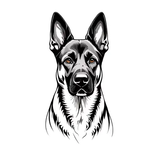 belgian malinois tattoo design idea