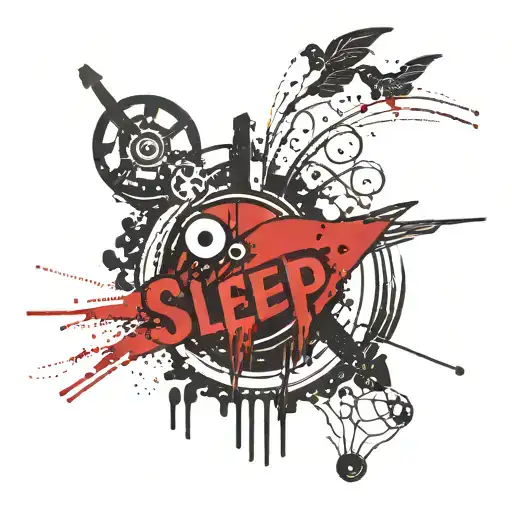 Sleep Token band logo incorporated tattoo design idea