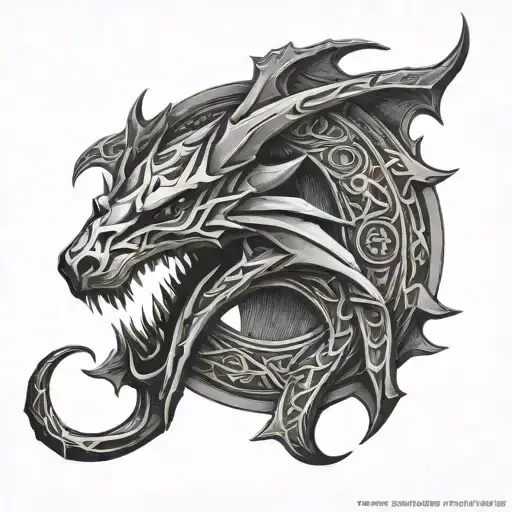 skyrim logo tattoo design idea