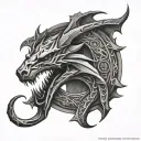 skyrim logo tattoo design idea