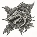 skyrim logo tattoo design idea