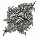 skyrim logo tattoo design idea