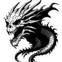 Skelet Dragon tattoo design idea