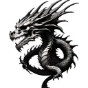 Skelet Dragon tattoo design idea