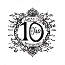 ten year wedding anniversary tattoo design idea