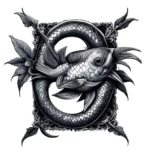 Libra And Pisces tattoo design idea