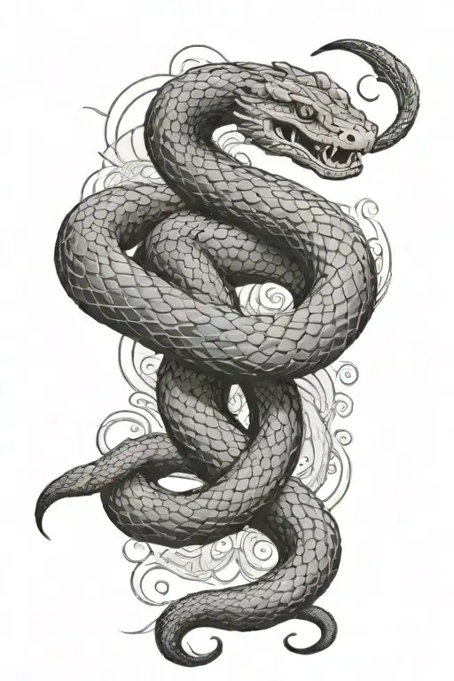 snake half sleeve japanese tattoo design idea