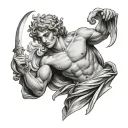 Apollo Greek God tattoo design idea