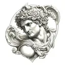 Apollo Greek God tattoo design idea