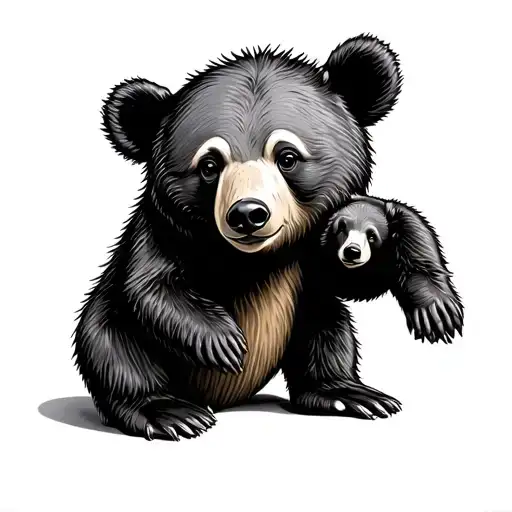 Mama Bear Baby Bear tattoo design idea