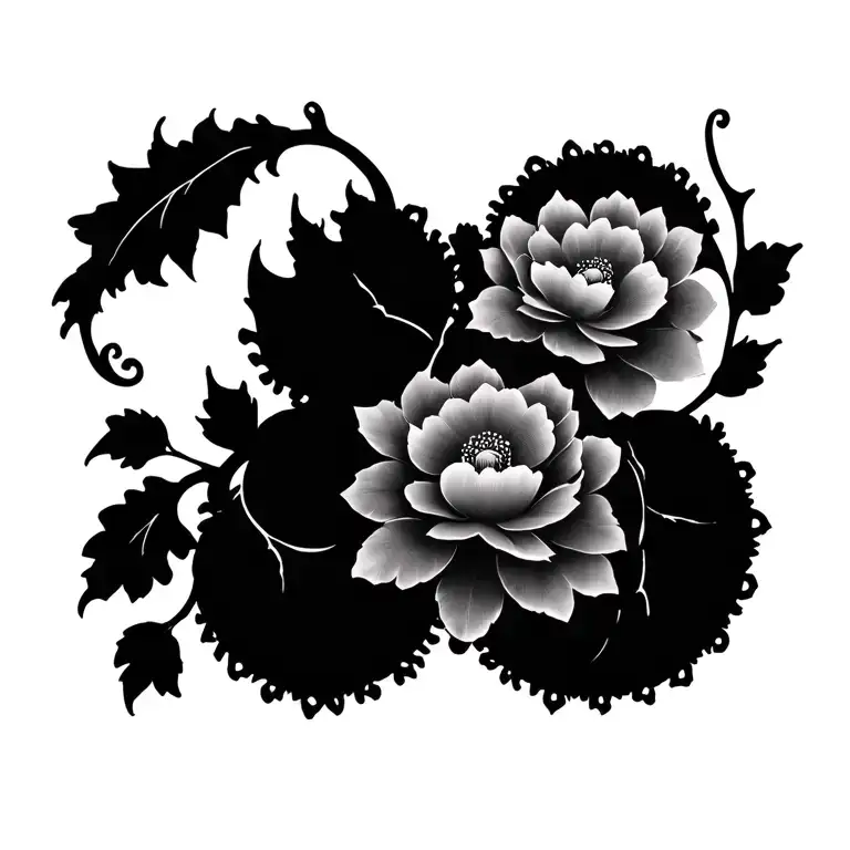 vine mandala design incorporating tattoo design idea