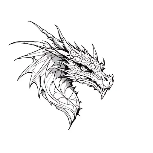 steampunk dragon on shoulder tattoo design idea