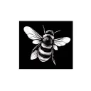 flower bumble bee bird flying tattoo design idea