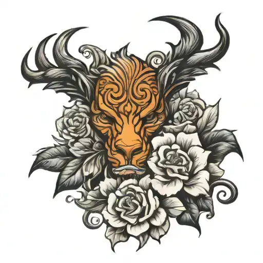 tooled leather tattoo design idea