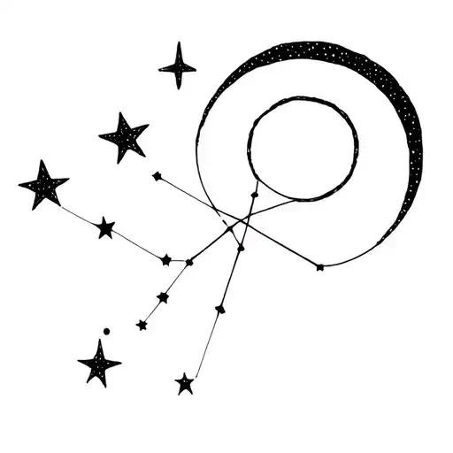 stars constellation scorpio aries zodiac sign tattoo design idea