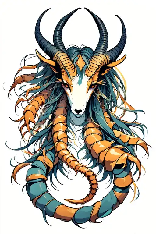 Capricorn Scorpio tattoo design idea