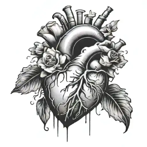 heart broken by nidhi tattoo design idea