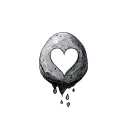 Tatoo: a stone with a heart that melts in it. For symbolis tattoo design idea