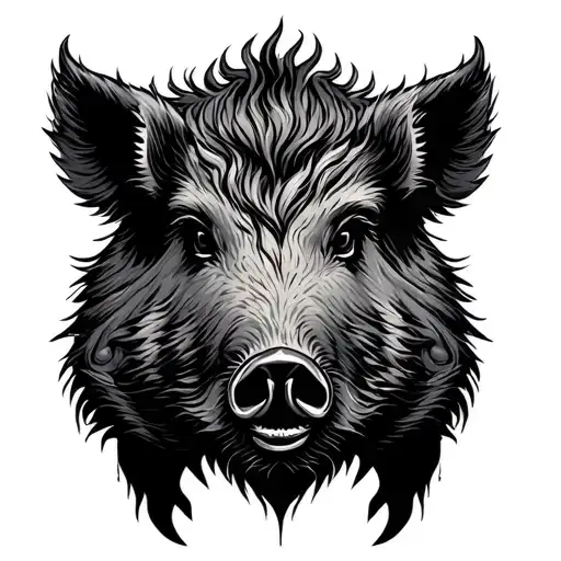 Boar tattoo design idea