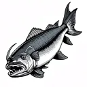 king salmon tattoo design idea
