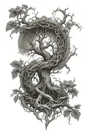 igdrasil dry mystic tattoo design idea