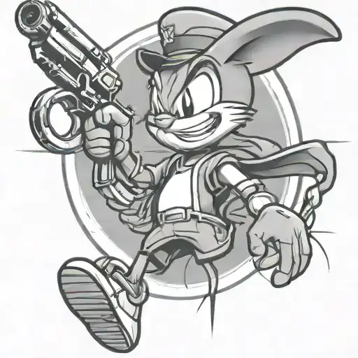 marvin looney tunes tattoo design idea