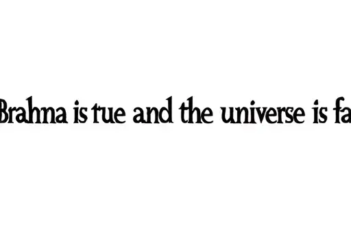 "Brahma is true and the universe is false" tattoo design idea