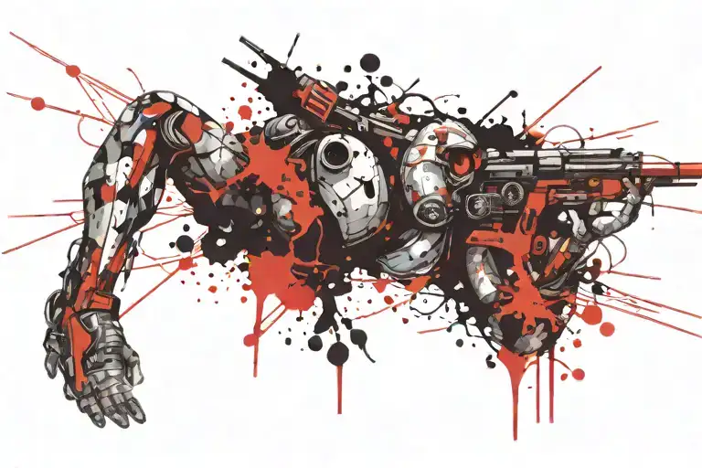 space and dead tattoo design idea