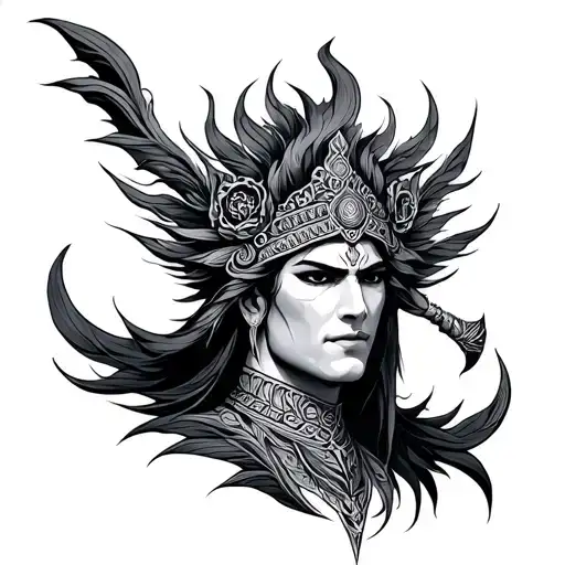 karna tattoo design idea