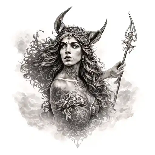 whore of babylon tattoo design idea