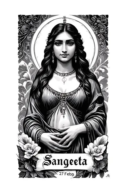 27 Feb in roman with first four characte of name Sangeeta. Sang should be unrecognizable. tattoo design idea