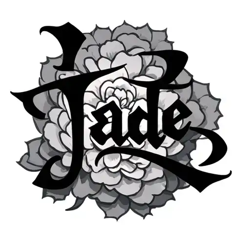 name jade written tattoo design idea