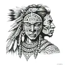 imagine an igorot warrior from the cordilleras living in Australia make it as detailed as you can also showing the 3 sta tattoo design idea