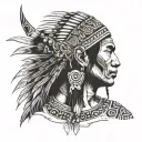 imagine an igorot warrior from the cordilleras living in Australia make it as detailed as you can also showing the 3 sta tattoo design idea