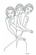 3 friends tattoo design idea