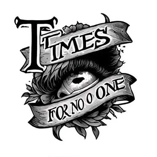 times waits for no one tattoo design idea