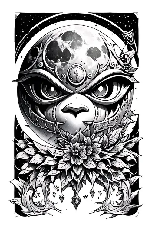 Majora's Mask Moon tattoo design idea