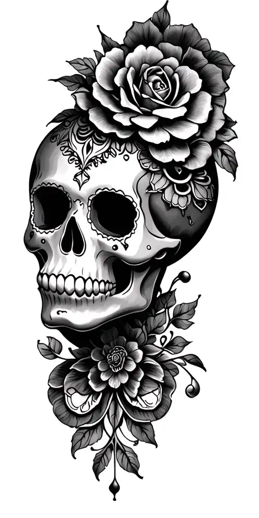 sugar skull tattoo design idea