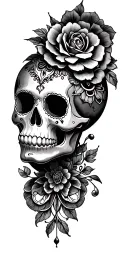 sugar skull tattoo design idea