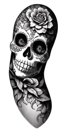 sugar skull tattoo design idea